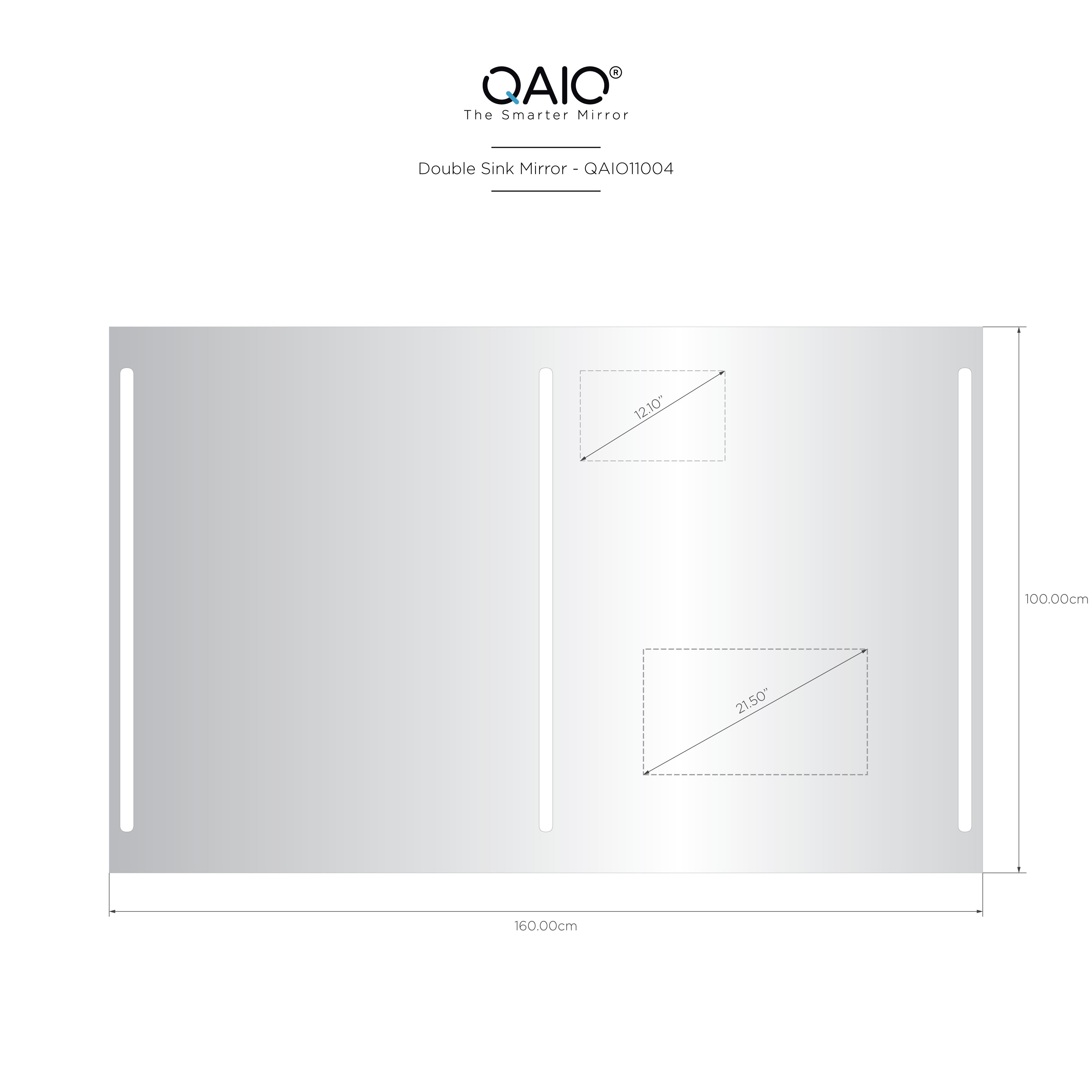 QAIO 160cm wide x 100cm high, with 22”  TV (QAIO11004)