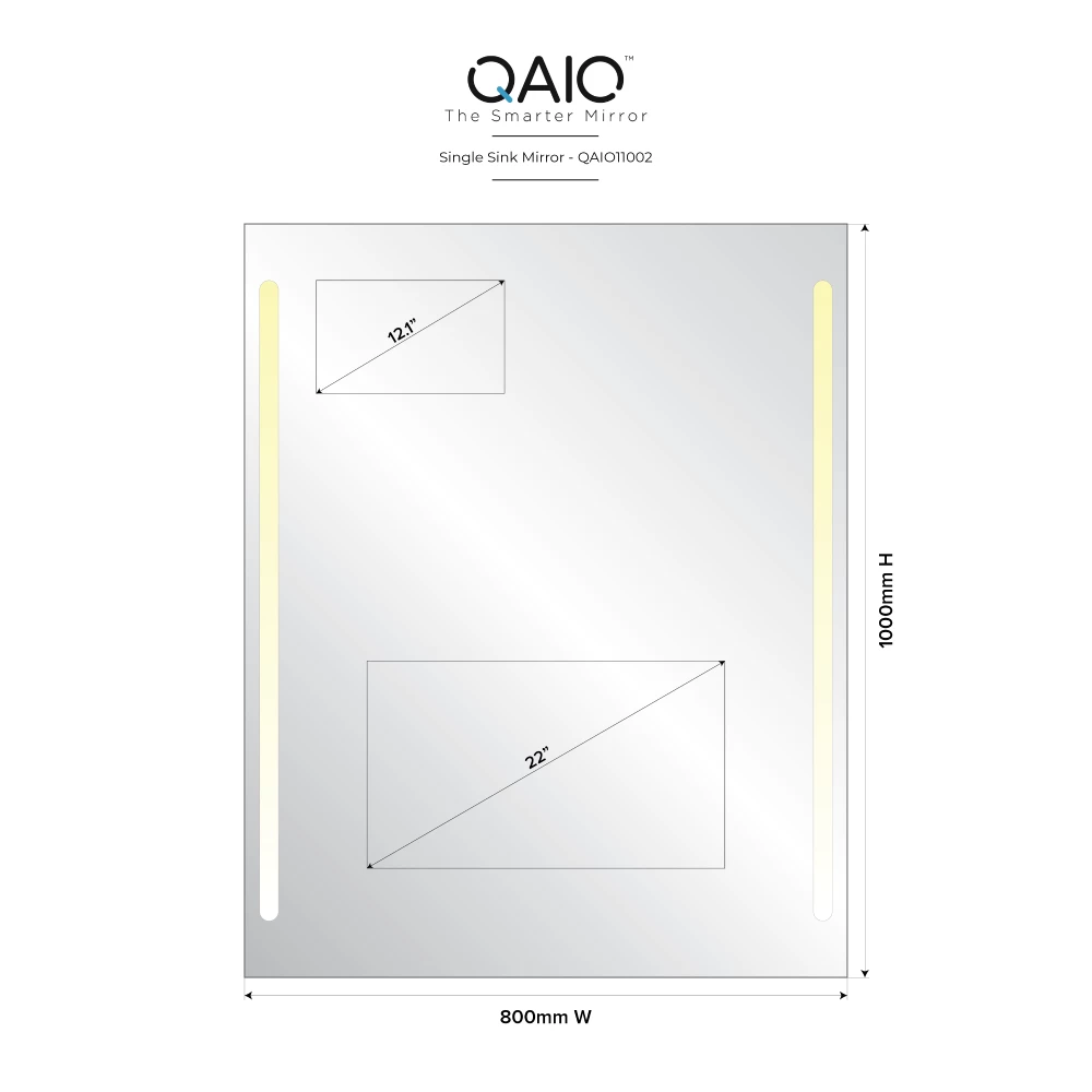 QAIO 800mm width x 1000mm height, with 22” TV (QAIO11002)