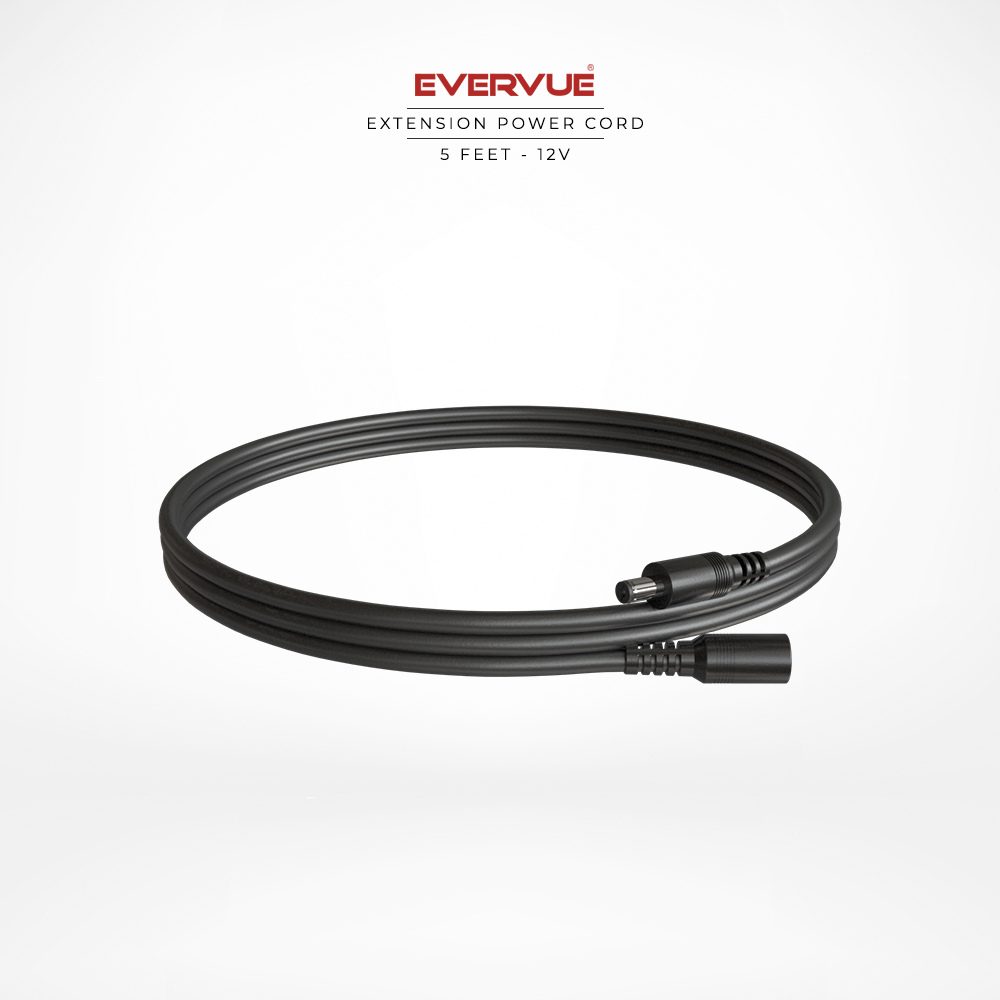 A 5-foot-length extension power cord. Easier to stretch out across, easier to coil and store properly.