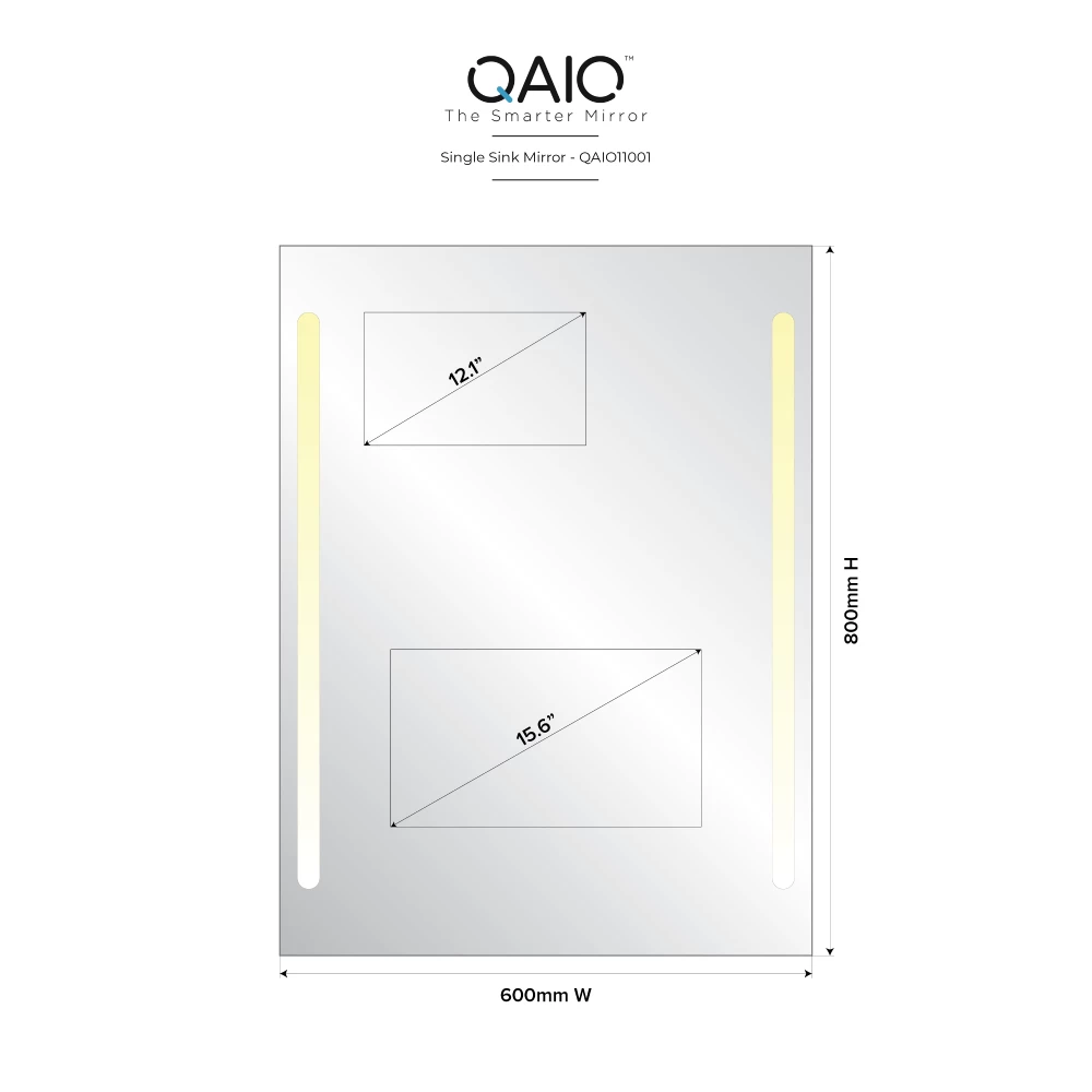 QAIO 600mm width x 800mm height, with 15.6” TV (QAIO11001)