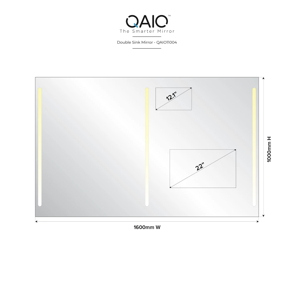 QAIO 1600mm width x 1000mm height, with 22” TV (QAIO11004)