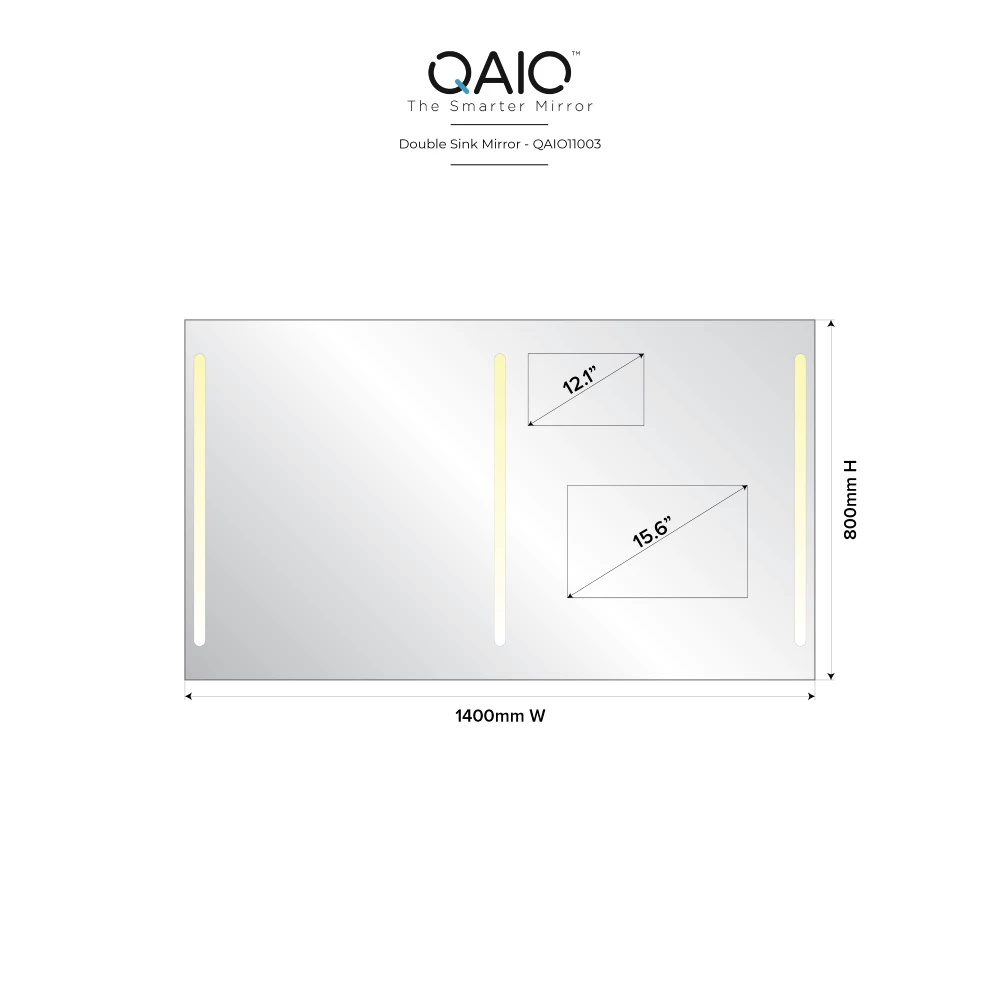 QAIO 1400mm width x 800mm height, with 15.6” TV (QAIO11003)